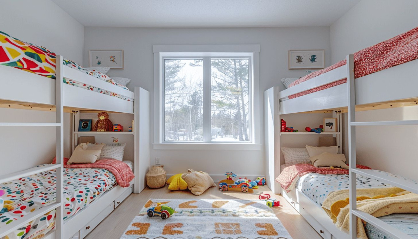 Techniques d'aménagement pour une chambre d'enfant partagée organisation et gain de place